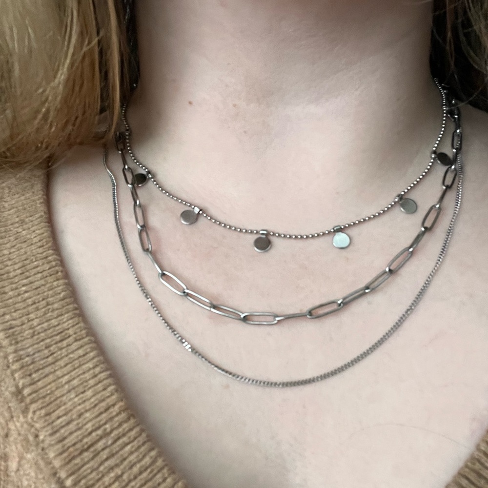 Viceroy 3 Layer Stainless Steel Necklace